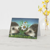 Egels op een date kaart (Gele Bloem)