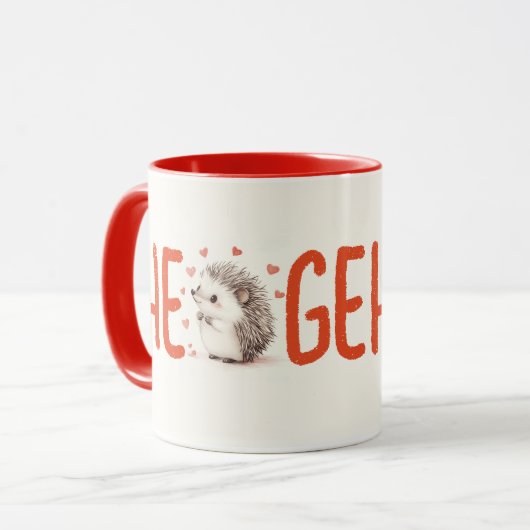 Egels! Schattigee Hedgehog Coffee Mok (Voorkant links)