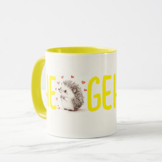 Egels! Schattigee Hedgehog Coffee Mok, Tea Mok (Voorkant links)