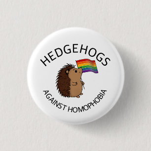 Egels tegen homofobie ronde button 3,2 cm