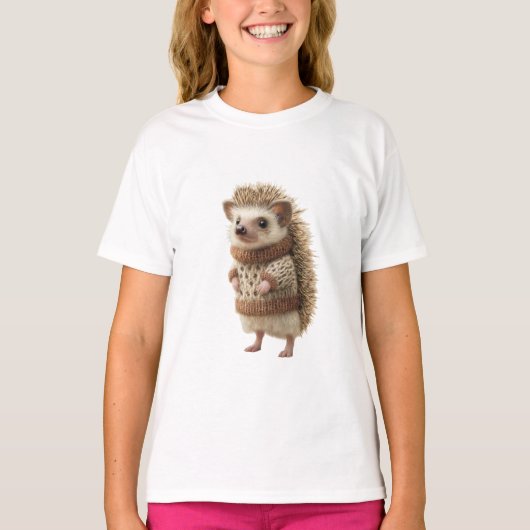 Egeltje Gebreide Trui Kinderen T-shirt (Voorkant)