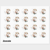 Egeltje in sokken  ronde sticker (Vel)