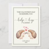 Egeltjes en Kusjes Egel Valentijnsdag kaart (Voorkant)