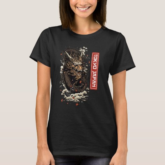 Egendary Animals Japanese Dragon Tokio Graphic Wom T-shirt (Voorkant)
