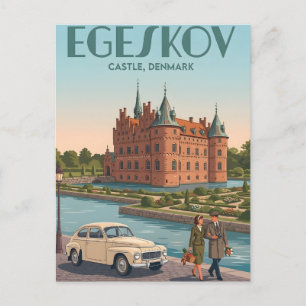 Egeskov Kasteel Denemarken Sprookje Renaissance Po Briefkaart