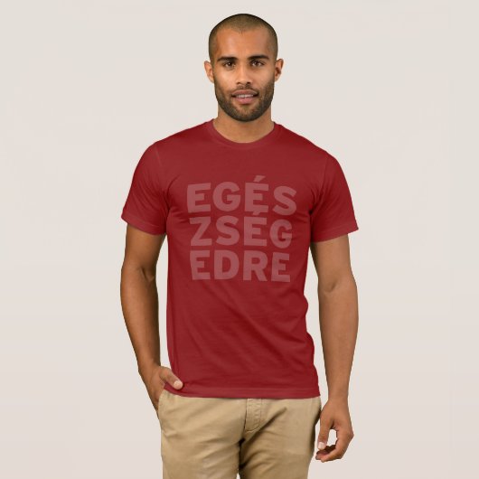Egészségedre - cranberry t-shirt (Voorkant volledig)