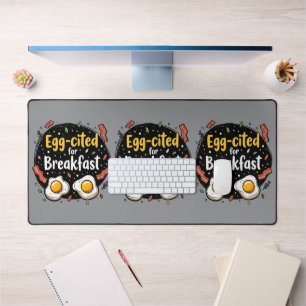 Egg-aangehaald voor Ontbijt Funny Foodie Pun Desig Bureaumat