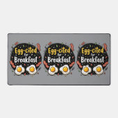 Egg-aangehaald voor Ontbijt Funny Foodie Pun Desig Bureaumat (Voorkant)