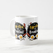Egg-aangehaald voor Ontbijt Funny Foodie Pun Desig Koffiemok (Voorkant links)