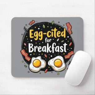 Egg-aangehaald voor Ontbijt Funny Foodie Pun Desig Muismat