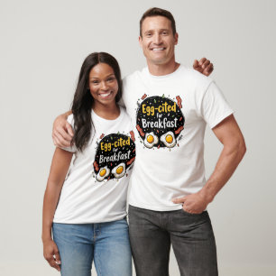 Egg-aangehaald voor Ontbijt Funny Foodie Pun Desig T-shirt