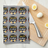 Egg-aangehaald voor Ontbijt Funny Foodie Pun Desig Theedoek (Quarter Fold)