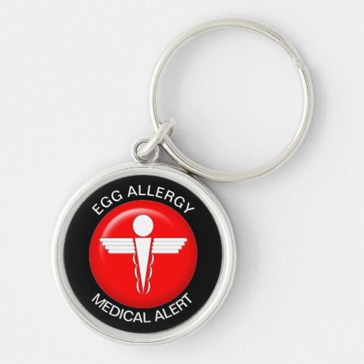 Egg Allergy Medical Alert Sleutelhanger (Voorkant)