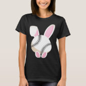 Egg Baseball Rabbit Bunny Ears Funny Easter Day Pl T-shirt (Voorkant)