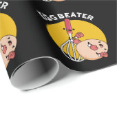 Egg Beater Funny Boxing Pun Dark BG Cadeaupapier (Rol Hoek)