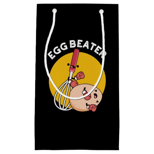 Egg Beater Funny Boxing Pun Dark BG Klein Cadeauzakje (Voorkant)