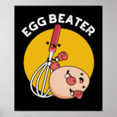 Egg Beater Funny Boxing Pun Dark BG Poster (Voorkant)