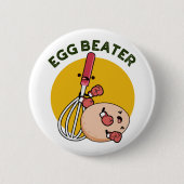 Egg Beater Funny Boxing Pun Ronde Button 5,7 Cm (Voorkant)