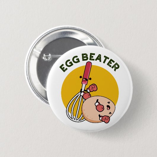 Egg Beater Funny Boxing Pun Ronde Button 5,7 Cm (Voorkant /achterkant)