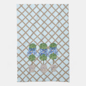 Egg Blue Chinoiserie Ginger Jar Topiary Theedoek (Verticaal)