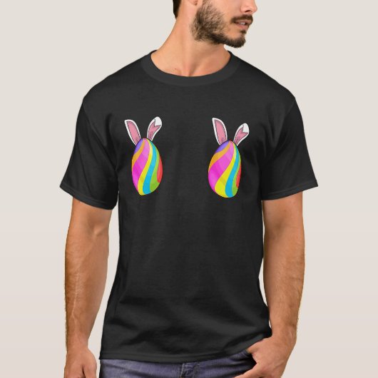 Egg Bunny Bar Happy Paasdag koningin T-shirt (Voorkant)