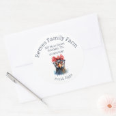 Egg Carton Funny Chicken Ronde Label Sticker (Envelop)