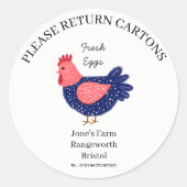 Egg Carton Label customize egg box free range (Voorkant)
