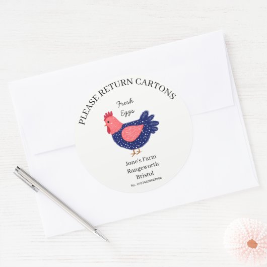 Egg Carton Label customize egg box free range (Envelop)