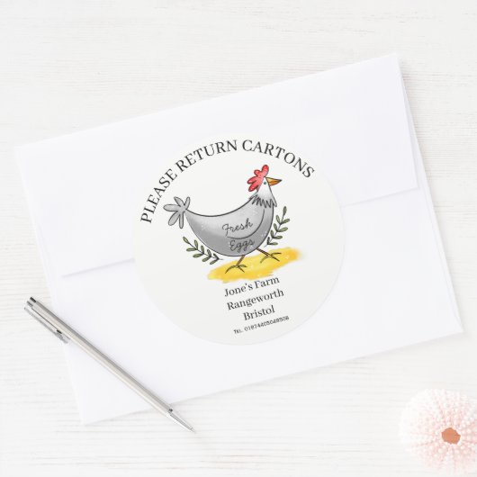 Egg Carton Label customize egg box free range (Envelop)