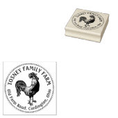 Egg Carton Stamp Rooster Boerderij Naam Rubberstempel (Gestempeld)