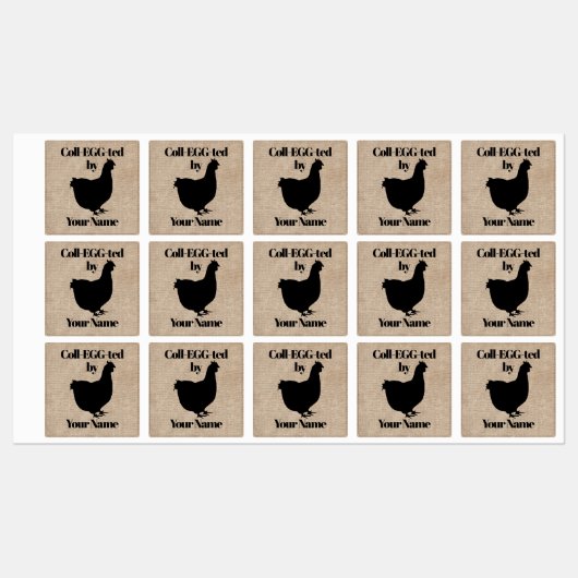 Egg Carton Stickers Coll-EGG-ted door JOUW NAAM (Vel)