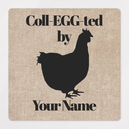 Egg Carton Stickers Coll-EGG-ted door JOUW NAAM (Design 2)