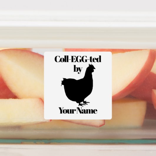 Egg Carton Stickers Coll-EGG-ted door JOUW NAAM (Aangebracht)