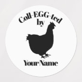 Egg Carton Stickers Coll-EGG-ted door JOUW NAAM (Design 2)