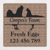 Egg Carton Stickers Uw Boerderij Naam (Design 2)