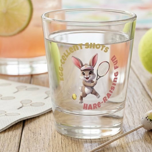 Egg-Cellent Shots Hare-Raising Fun - Tennis Bunny  Shot Glas