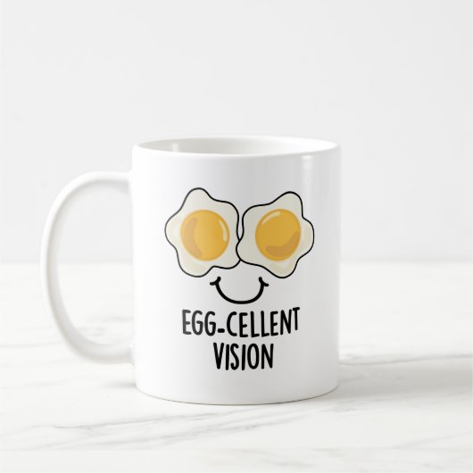 Egg cellent Vision Funny Egg Pun Koffiemok (Links)