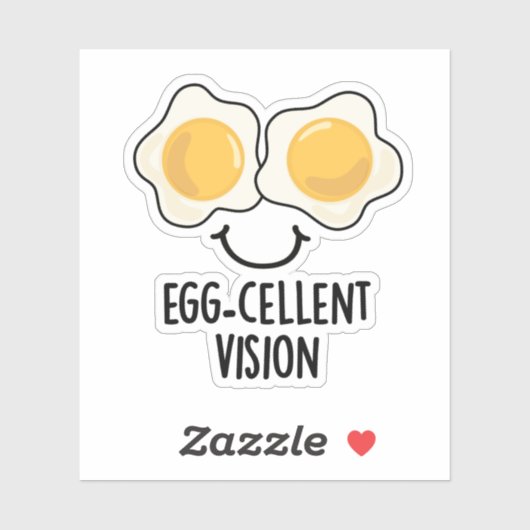 Egg cellent Vision Funny Egg Pun Sticker (Vel)