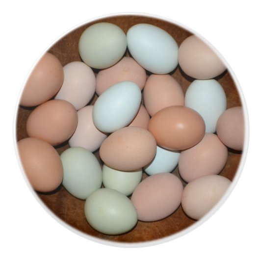 Egg Ceramic Knob. Keramische Knop (Voorkant)