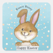 Egg-citeren Egg Hunt Kinder blauw Vierkante Sticker (Voorkant)