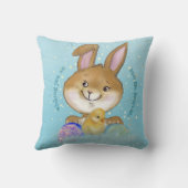 Egg-citeren Egg Hunt Kinder Blauwe Sierkussen (Achterkant)