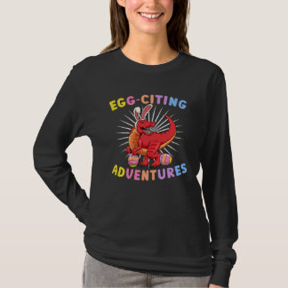 Egg Citing Adventures Easter Rex Dinosaur Bunny Di T-shirt