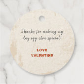 Egg-Citing Baby BBQ Eerste Verjaardag Bedankjes Labels (Achterkant)