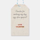 Egg-Citing Baby BBQ Eerste Verjaardag Cadeaulabel (Achterkant)