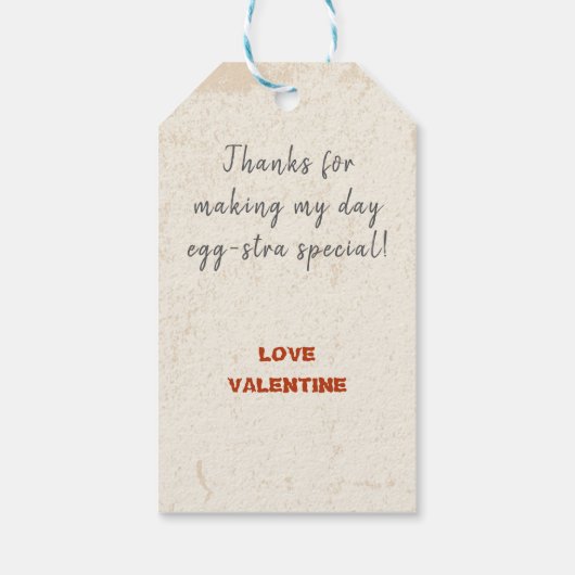 Egg-Citing Baby BBQ Eerste Verjaardag Cadeaulabel (Achterkant)