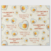 Egg-Citing Baby BBQ Eerste Verjaardag Cadeaupapier (Vlak)