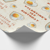 Egg-Citing Baby BBQ Eerste Verjaardag Cadeaupapier (Hoek)