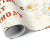 Egg-Citing Baby BBQ Eerste Verjaardag Cadeaupapier (Rol Hoek)