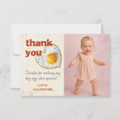 EGG-CITING BBQ BABY BIRTHDAY BEDANKKAART (Voorkant)