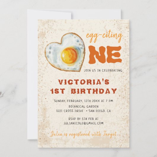 EGG-CITING BBQ BABY BIRTHDAY KAART (Voorkant)